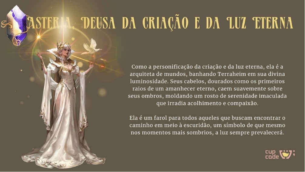 Apresentação da deusa asteria personagem do jogo