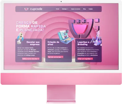 landing page rosa da cupcode