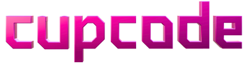 Texto cupcode na cor rosa